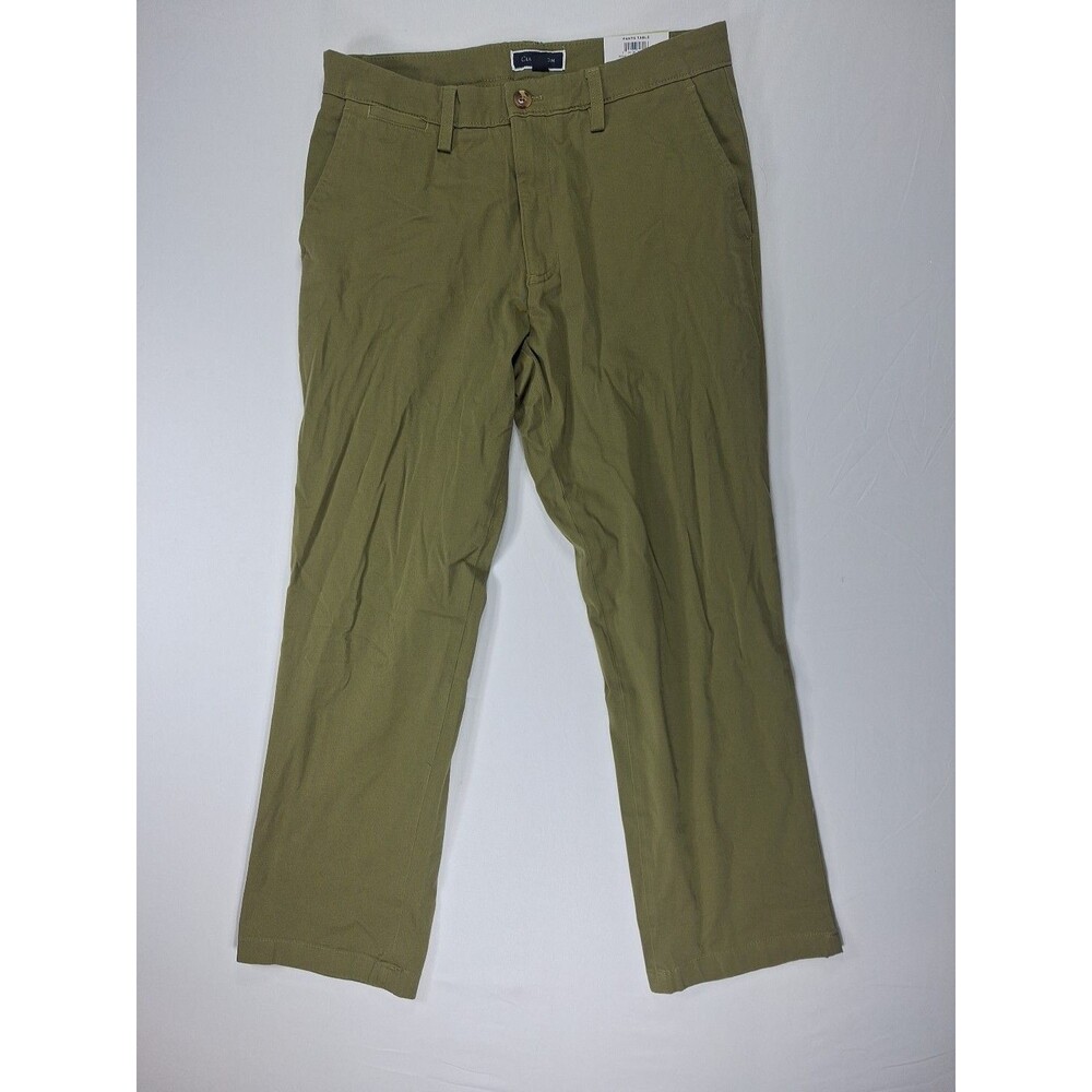 Club Room Men Chino Pants 30x30 Green Classic Fit Flat Front 4-Way Stretch NWT